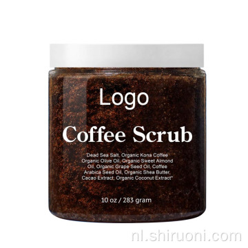 Oem Dode Zeezout Koffie Exfoliërende Body Scrub